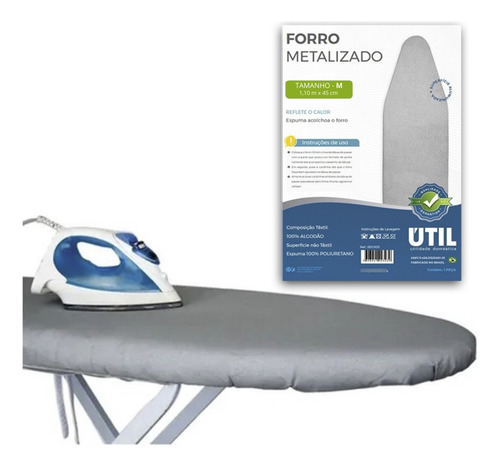 Capa Forro Térmico Para Tábua De Passar Roupa Com Espuma
