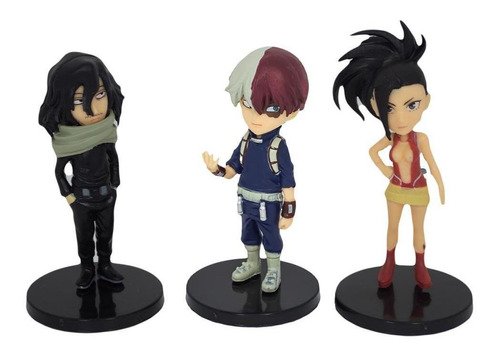 Set 3 Figuras Boku No Hero Heroe Shoto Todoroki Momo Aizawa