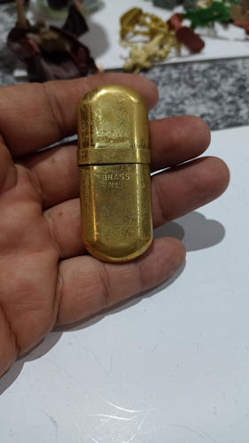 Encendedor A Bencina Brass Número 5 Funciona Perfecto 