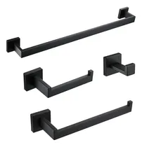 Comprar Yab Kit Acessórios Banheiro Preto 4 Peças Aço Inox 304 Suporte Banheiro Porta Toalha Porta Papel Gancho Jogo De Banheiro