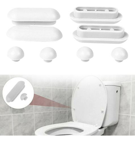 4 Parachoques De Asiento De Inodoro Almohadillas