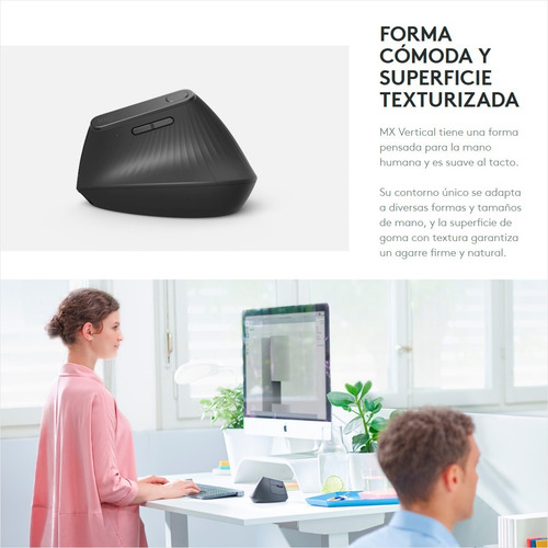 Mouse Ergonómico Avanzado Logitech Mx Vertical, Recargable