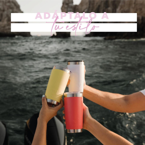 Norday 20TBLACK Vaso Termo Acero Inoxidable Tumbler 20 Oz Frío Calor Color Rosa Pastel