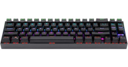 Teclado gamer inalámbrico Redragon Deimos K599-KRS QWERTY Red inglés UK color negro con luz RGB