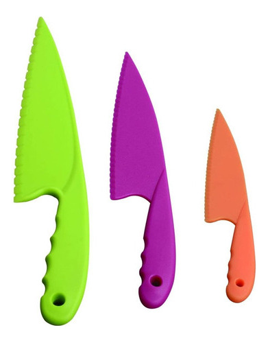 3 Pack Kids Kitchen Knife Food Grade Nylon Kids Chef Knive