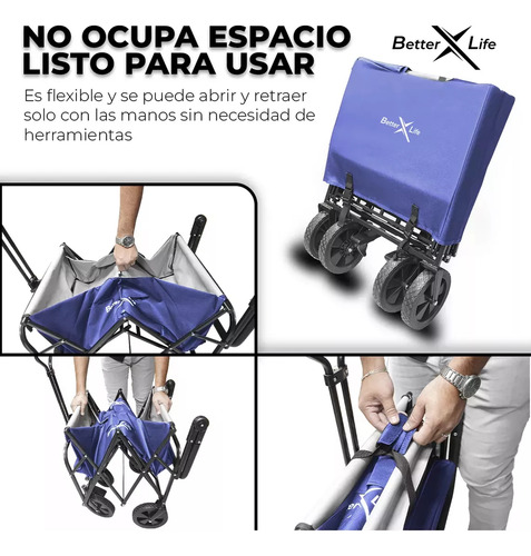 Multipurpose With Universal Wheels Folding Wagon Cart Gti
