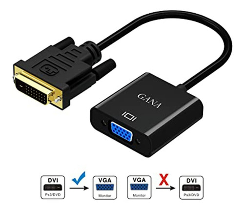 Conversor Adaptador Dvi-d 24+1 A Vga Pc Vídeo Monitor Activo