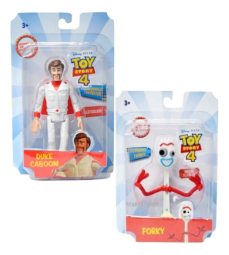 Forky + Duke Caboom Articulado Toy Story 4 Original Scarlet