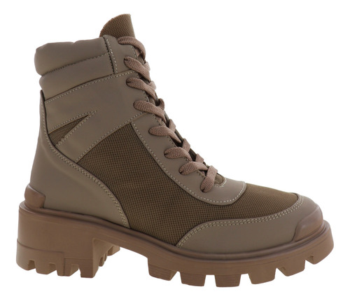 Imagen 2 de 4 de Botines Estilo Combate Dama Chunky Con Agujetas Erez
