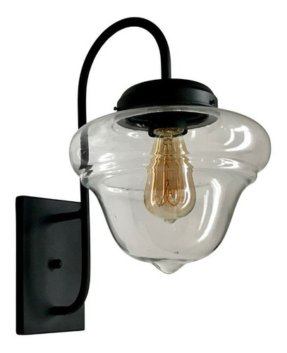 Lampara Aplique Farol Industrial  Vidrio Exterior Cod A082