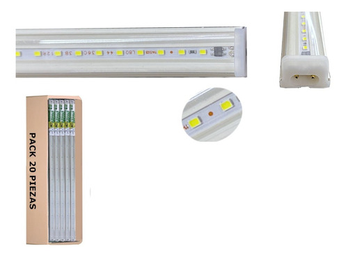 Tubo Led Regleta 22w 120cm Decorativa Interiores 20 Piezas