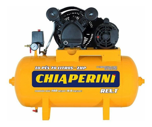 Compressor De Ar M.pressão Rex.t Tri 2hp 70l Chiaperini