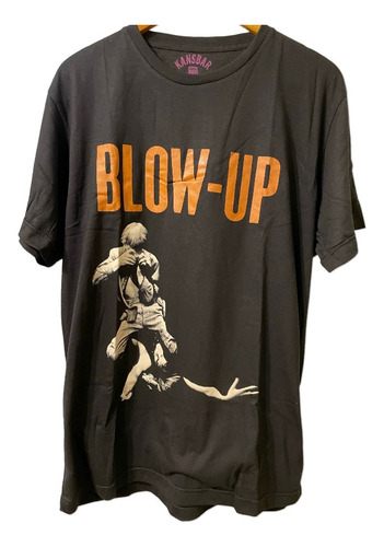 Remera Negra Estampa Blow Up - Unisex Talle Xl