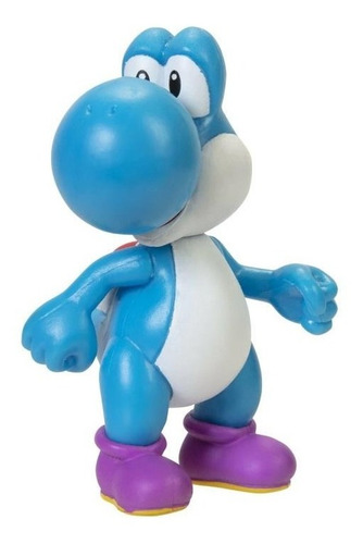 Super Mario Figura De Light Blue Yoshi De 2.5 Pulgadas