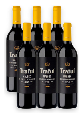 Vino Tinto Traful Joven Malbec Caja X6u 750ml Mendoza 