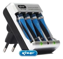Comprar Carregador De Pilhas Recarregável + 4 Pilhas Aaa Bivolt Knup