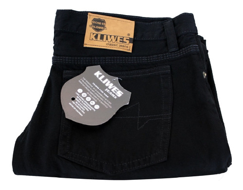 Pantalon Jean Hombre Negro Dotacion Trabajo Casual