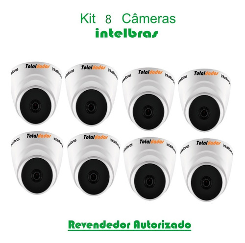 Imagem 1 de 6 de Kit 8 Câmeras Hdcvi Lite Intelbras Vhl 1120d 720px Ir 20mts