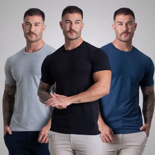 Kit 3 Camisetas Algodão Egípcio