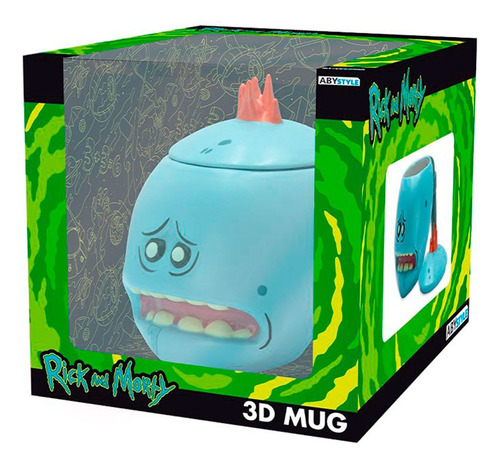 Taza De Rick Morty Mug 3d Mr Meeseeks