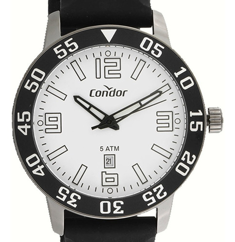 Relógio Masculino Condor Preto Co2115kwq/5p Cor do fundo Branco