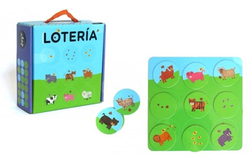 Juego Loteria Bingo 54 Fichas Animales Y Bichos 6 Tableros 