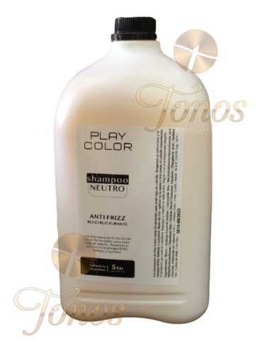 Shampoo Neutro 5 Lts Play Color Antifrizz Reestructurante