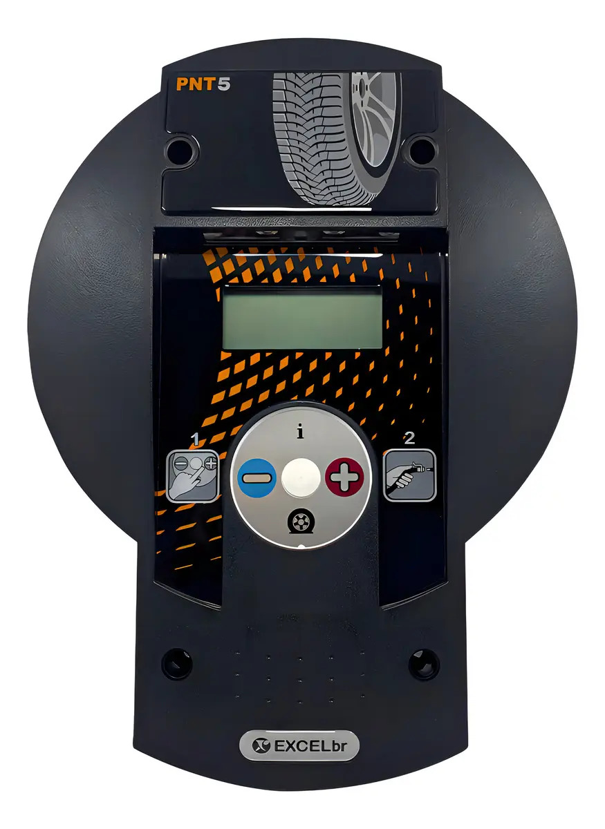 Calibrador de Pneus Digital Excel Pneutronic 5 Preto com Tela LCD e Teclado Touch