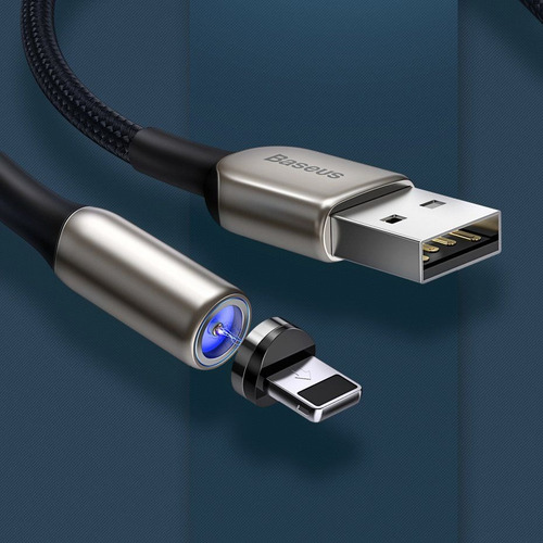 Cabo Baseus Usb-a Lightning 2m Preto + Usb-c