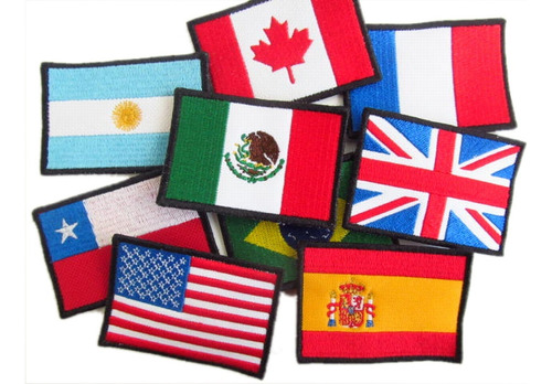 5 Banderas Paises Del Mundo 7x5cm, P/coser