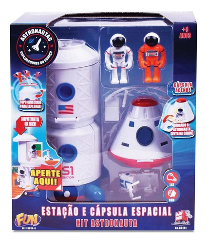 Kit Astronautas Estação E Capsula Espacial - Fun Divirta-se