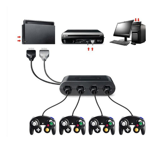 Adaptador Control Gamecube  Para Nintendo Switch  Wii U  Pc