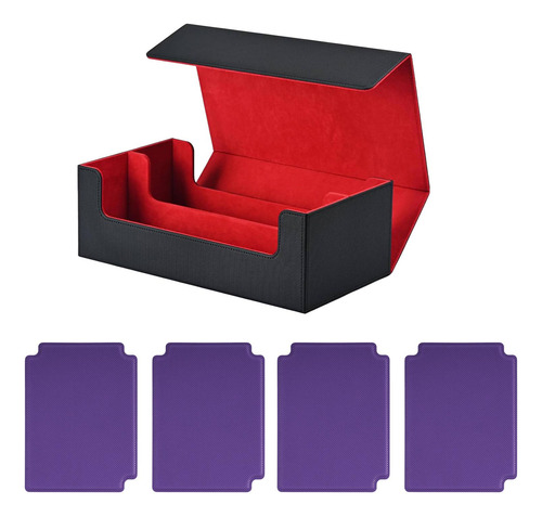 Caja De Baraja De Cartas, Contenedor De Negro Rojo Púrpura