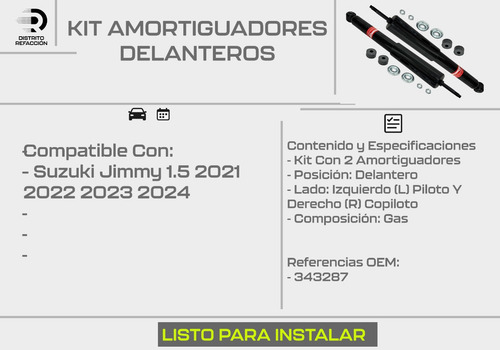Shock Delantero Frontal Jimmy 1.5l 2021 2022 2023 2024