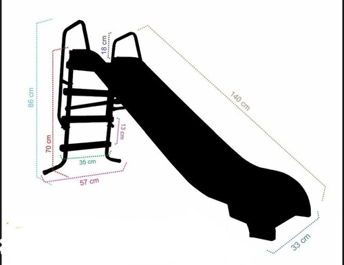 Imagen 3 de 5 de Tobogan Para Niños De 3 Escalones Bajada Segura Dadaa