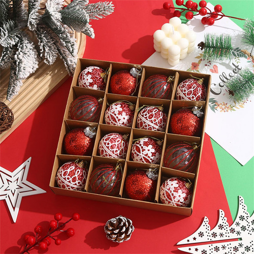 16x Bolas De Natal Enfeites Decorativos Para Árvores De