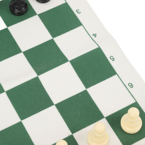 Juego De Mesa Enrollable Con Forma De Ajedrez Portátil, Verd