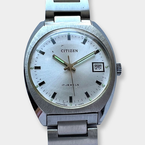 #04 Reloj Citizen Nos Con Calendario 17 Jewels Años 1970