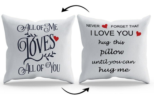 Hug This Pillow Until You Can Me All Of Love Reversible Tema