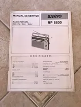 Comprar Manua Serviço Sanyo Rádio Portátil Am\u002Ffm\u002Fsw-1 Rp 8800 M031 