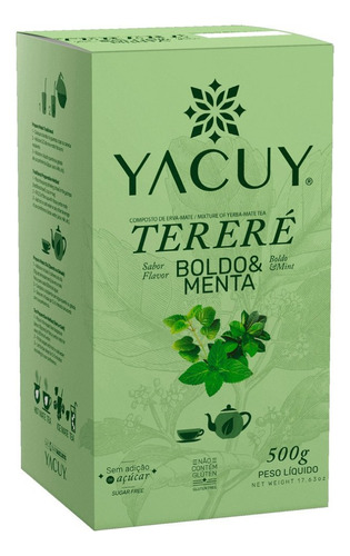 Erva Mate Tereré Com Boldo E Menta Yacuy Caixa 500 G