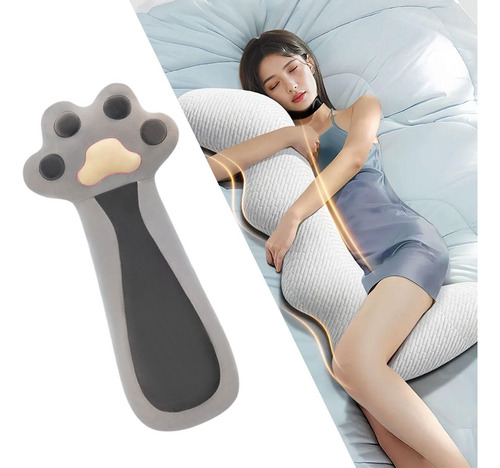 Long Gat Fagmy Pillow Cushion Cartoon Huggable Cat Paw Gris
