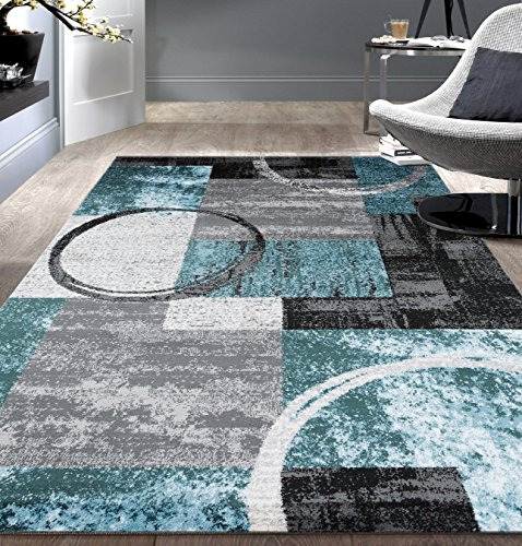 Alfombra De Interior Suave Con Diseno Abstracto Contemporane