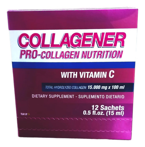 Colageno Liquido 15ml 12 Sachet - Unidad a $3408