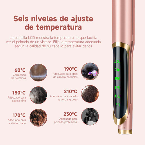 Z Rizador De Pelo Recto De Control De Temperatura