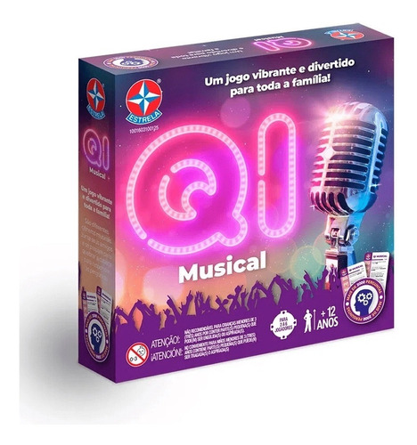 Brinquedo Jogo De Tabuleiro Vibrante Qi Musical Estrela 8994