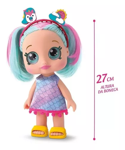 Boneca Rainbow Girls - Cabelo Colorido Verde Mint De Vinil