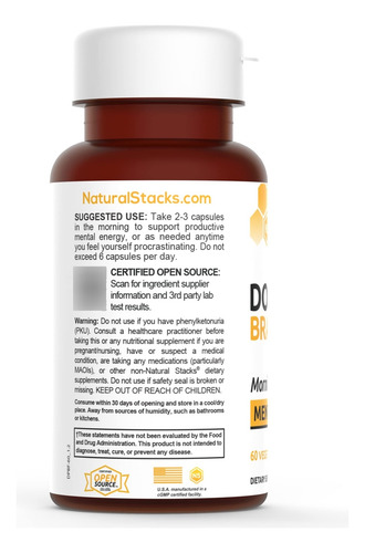 Dopamine Brain Food suplemento De Dopamina Para El Cerebro
