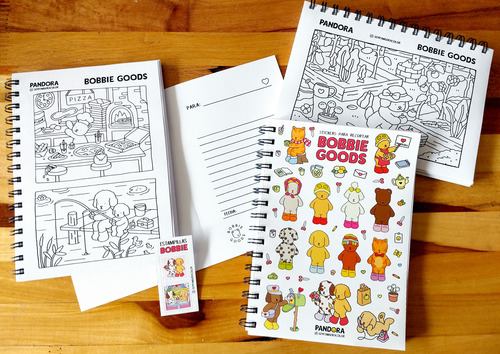 Cuaderno Bobbie Goods Para Colorear Ositos Pintar + Stickers