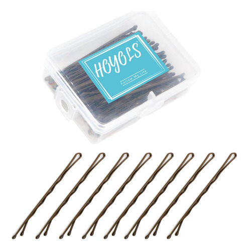 Hoyols Bobby Pin Marron, Horquillas Para Cabello Grueso Y De